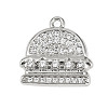 Brass Micro Pave Clear Cubic Zirconia Pendants KK-L238-16P-1