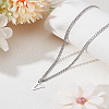 1Pc 304 Stainless Steel Letter Pendant Necklaces NJEW-LP0001-33V-P-3