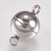 Tarnish Resistant 304 Stainless Steel Magnetic Clasps with Loops LS-STAS-G173-05P-10mm-2