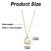 1Pc Initial Letter Brass Pendant Necklaces NJEW-YW0001-24G-2