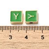 304 Stainless Steel Enamel Beads STAS-L022-293G-Y-3
