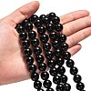 Synthetic Black Stone Beads Strands X-GSR12mmC044-2