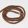 Electroplate Non-magnetic Synthetic Hematite Beads Strands G-J163-3x3mm-01-2