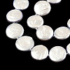 Plating Natural Freshwater Shell Beads Strands SHEL-N026-225B-3