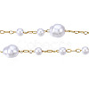 ABS Plastic Pearl Beaded Chains CHS-N003-15-4