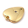 Brass Micro Pave Cubic Zirconia Charms ZIRC-I054-14G-07-2