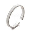 304 Stainless Steel Flat Snake Chains Shape Open Cuff Bangle for Women BJEW-C0033-05-2