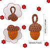 Crochet Woolen Yarn Acorns Pendant Decorations DIY-CA0005-51-2