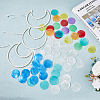 3Pcs 3 Colors Cotton Cord Wrapped Iron Moon Wind Chimes HJEW-BC0001-55-4