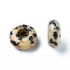 Natural Dalmatian Jasper European Beads X-G-G740-12x6mm-28-2