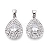 Brass Pave Clear Cubic Zirconia Pendants KK-T081-05P-1