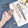 2 Styles ABS Plastic Imitation Pearl Beads & Iron Curb Link Bag Chain Straps FIND-CA0002-65-4