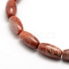 Oval Natural Red Jasper Beads Strands G-P062-04-3