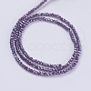 Electroplate Glass Beads Strands GLAA-F076-FR10-2