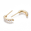 Brass Stud Earring Findings KK-T038-485G-2