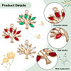 18Pcs 3 Colors Brass Micro Pave Cubic Zirconia Pendants KK-DC0001-25-4