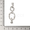 Rack Plating Brass Micro Pave Clear Cubic Zirconia Fold Over Clasps KK-A222-10P-3