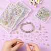 350Pcs 7 Colors Transparent Baking Paint Glass Beads DGLA-YW0001-45-5