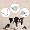 Paw Print Urn Ashes Necklace NJEW-WH0024-01S-3