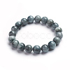 Natural Hawk's Eye Stretch Bracelets BJEW-E373-10mm-05-1