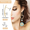 16Pcs Brass Stud Earring Findings KK-BC0008-35-2