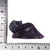Natural Fluorite Carved Cat Figurine G-Q615-04C-3