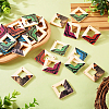 Pandahall 36Pcs 6 Colors Spray Painted Wood Big Pendants WOOD-TA0001-80-12