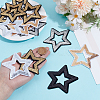 25Pcs 5 Styles Polyester & Plastic Embroider Thread Iron on/Sew On Patches PATC-HY0001-80-3