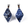 Natural Blue Spot Jasper Pendants G-N326-107G-2