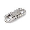 Non-Tarnish 304 Stainless Steel Fold Over Clasps STAS-G307-11B-P-3
