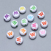 Craft Acrylic Horizontal Hole Letter Beads SACR-S201-11W-1