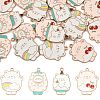 20Pcs 4 Styles Alloy Enamel Pendants ENAM-FS0004-13-1