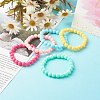 Opaque Acrylic Beads Stretch Bracelet for Kid BJEW-JB06586-2