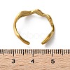 PVD Vacuum Plating 304 Stainless Steel Wave Open Cuff Ring for Women RJEW-C040-02G-3