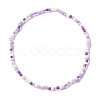 3Pcs 3 Style Glass Seed Beaded Anklets Set AJEW-AN00541-3