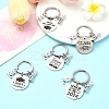 Flat Round Alloy Keychain KEYC-YW00090-01-4
