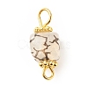 Natural Agate Connector Charms PALLOY-JF01587-04-2