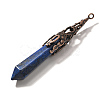 Dyed Natural Lapis Lazuli Pointed Big Pendants G-P560-02R-17-2