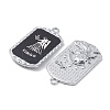 Alloy Twelve Constellations Series Big Pendants PALLOY-O107-01P-03-3