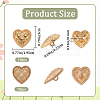 20Pcs 2 Colors 1-Hole Alloy Shank Buttons BUTT-GF0001-22-2