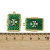 304 Stainless Steel Enamel Pendants STAS-L302-15G-3