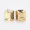 304 Stainless Steel Large Hole Letter European Beads STAS-H428-01G-L-2