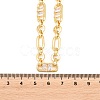 7MM Brass Pave Cubic Zirconia Figaro Chain Necklaces NJEW-D324-03G-06-2