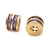 Brass Micro Pave Cubic Zirconia Beads KK-D093-04G-02-2