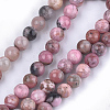 Natural Rhodonite Beads Strands G-S333-8mm-029-2