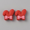 Rabbit with Bowknot Food Grade Eco-Friendly Silicone Beads LS-SIL-WH0018-008A-1