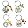 Bees Alloy Enamel & Rhinestone Keychain KEYC-YW00071-01-2