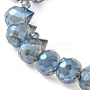 Electroplate Glass Beads Strands X-EGLA-D030-17L-3
