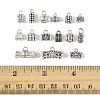 75Pcs 15 Styles Tibetan Style Alloy Tube Bails FIND-FS0004-50-5