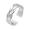 Non-Tarnish 304 Stainless Steel Braided Open Cuff Bangles BJEW-M316-04P-1